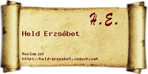 Held Erzsébet névjegykártya